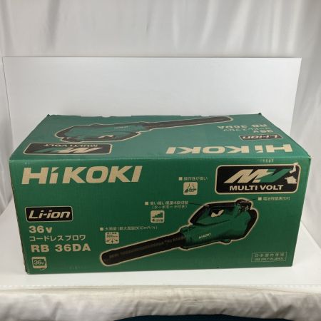 ЗЗ HiKOKI ハイコーキ 36v コードレスブロワ バッテリーx1 充電器 取説 外箱付 RB36DA(XP) グリーン