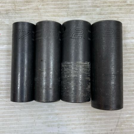  Snap-on スナップオン ハンドツール ソケット 22,21,19,17 ４個セット SHMM ブラック