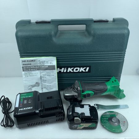  HiKOKI ハイコーキ グラインダー 充電器・充電池1個・ケース付 コードレス式 100mm 18v 2022年製 美品 G18DSL2 グリーン