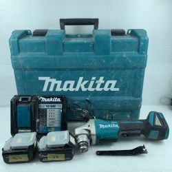 κκ MAKITA マキタ 充電式ディスクグラインダー　充電器・充電池2個・ケース付 コードレス式 100mm 18v 2022年製 使用感あり GA408D グリーン Cランク