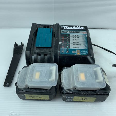  MAKITA マキタ 充電式ディスクグラインダー　充電器・充電池2個・ケース付 コードレス式 100mm 18v 2022年製 使用感あり GA408D グリーン