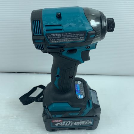  MAKITA マキタ インパクトドライバ  未使用品 充電池1個付 コードレス式 40v TD002GRDX ブルー