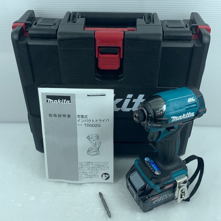 MAKITA マキタ インパクトドライバ 未使用品 充電池1個付 コードレス式 40v TD002GRDX ブルー｜中古｜なんでもリサイクルビッグバン