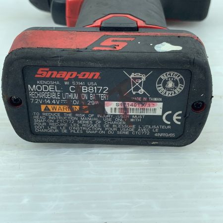  Snap-on スナップオン インパクトドライバ 充電池1個付 コードレス式 14.4v 使用感有 CTSJ761 レッド