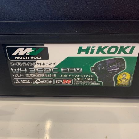  HiKOKI ハイコーキ インパクトドライバ  未使用品　付属品完備 コードレス式 36v WH36DC ブルー