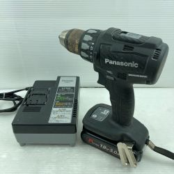 ДД Panasonic パナソニック ドライバドリル 充電器・充電池1個付 コードレス式 18v サビ有 EZ74A2 ブラック Cランク
