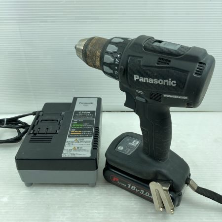 ДД Panasonic パナソニック ドライバドリル 充電器・充電池1個付 コードレス式 18v サビ有 EZ74A2 ブラック