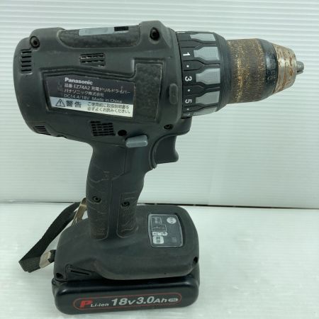 ДД Panasonic パナソニック ドライバドリル 充電器・充電池1個付 コードレス式 18v サビ有 EZ74A2 ブラック
