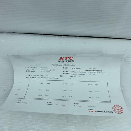  KTC ケーティーシー 【未使用品】プレセット型トルクレンチ  ケース付 CMPC3004