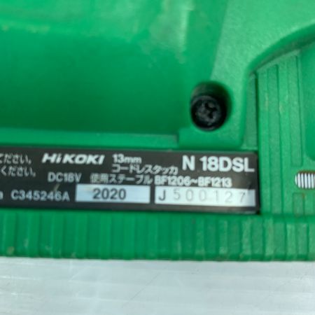  HiKOKI ハイコーキ コードレスタッカ 2020年製 本体のみ コードレス式 18v J500127 キズ有 N18DSL グリーン