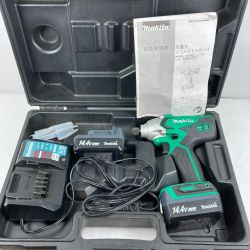 κκ MAKITA マキタ インパクトドライバ  充電器・充電池2個・ケース・取説付 コードレス式 14.4v M695D グリーン Bランク