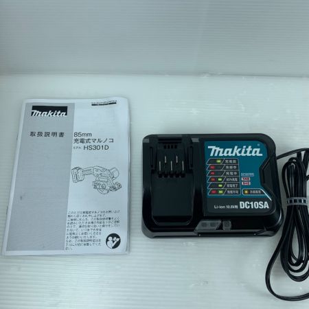  MAKITA マキタ 85ｍｍ丸のこ 10.8V 充電器付 コードレス式 2022年製 HS301D グリーン