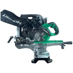 κκ HiKOKI ハイコーキ スライド丸のこ　集塵袋付　本体のみ コードレス式 165mm 36v 2021年製 美品 C3606DRB グリーン Aランク