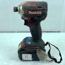 κκ MAKITA マキタ インパクトドライバ 充電池1個付 コードレス式 18V/6.0Ah  充電回数91回 TD171D オーセンティックレッド Cランク