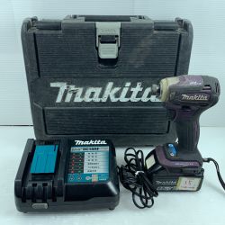 κκ MAKITA マキタ インパクトドライバ　充電器・充電池1個・ケース付 コードレス式 18V/6.0Ah  TD172D オーセンティックパープル Cランク