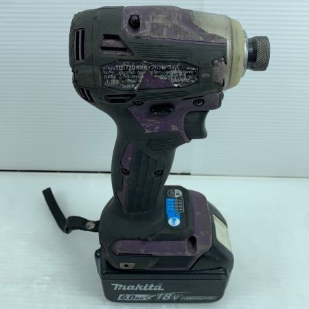  MAKITA マキタ インパクトドライバ　充電器・充電池1個・ケース付 コードレス式 18V/6.0Ah  TD172D オーセンティックパープル