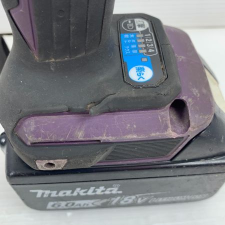  MAKITA マキタ インパクトドライバ　充電器・充電池1個・ケース付 コードレス式 18V/6.0Ah  TD172D オーセンティックパープル