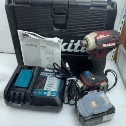 κκ MAKITA マキタ インパクトドライバ 　ケース・バッテリ2個・充電器・取説付 TD171DGX レッド Bランク