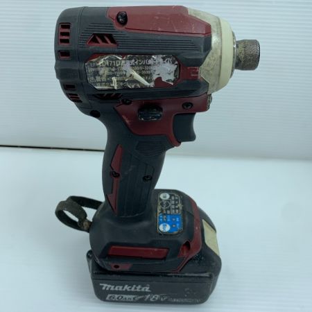  MAKITA マキタ インパクトドライバ 　ケース・バッテリ2個・充電器・取説付 TD171DGX レッド