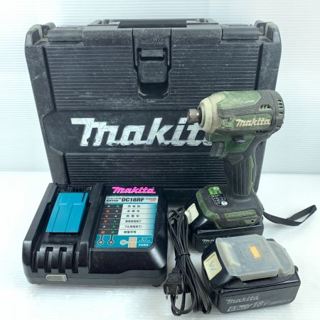  MAKITA マキタ インパクトドライバ  充電器・充電池2個・ケース付 コードレス式 18v TD171D グリーン