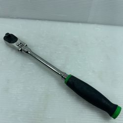 κκ Snap-on スナップオン ラチェットハンドル  3/8フレックスラチェット/ロック付き/ロング グリーン Bランク
