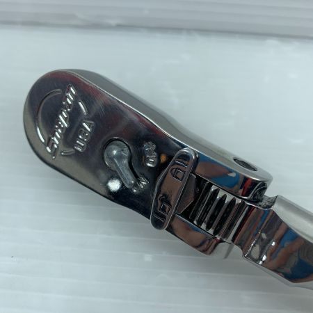  Snap-on スナップオン ラチェットハンドル  3/8フレックスラチェット/ロック付き/ロング グリーン