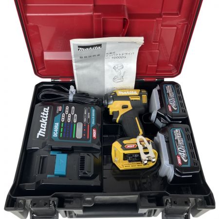 ЗЗ MAKITA マキタ 40V インパクトドライバ 充電器 バッテリー×2 ケース付 TD002G イエロー