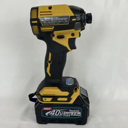 ЗЗ MAKITA マキタ 40V インパクトドライバ 充電器 バッテリー×2 ケース付 TD002G イエロー