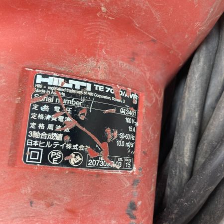 Hilti ヒルティ ハンマドリル 本体のみ コードレス式 100v TE70 レッド