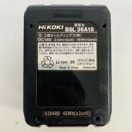ЗЗ HiKOKI ハイコーキ 36v インパクトドライバ バッテリーx1 充電器 ケース付 WH36DC レッド