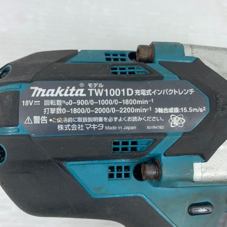  MAKITA マキタ 電動工具 インパクトレンチ 充電器・充電池1個・ケース付 コードレス式 18v 38232 TW1001DGRX グリーン