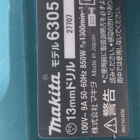 €€ MAKITA マキタ 13mm　ドリル 6305A ブルー