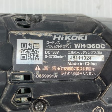  HiKOKI ハイコーキ 電動工具 インパクトドライバ コードレス式 36v 8111024 WH36DC ブラック