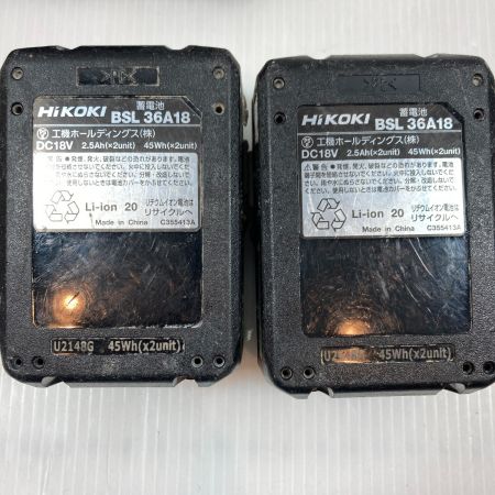 HiKOKI ハイコーキ 電動工具 インパクトドライバ コードレス式 36v 8111024 WH36DC ブラック