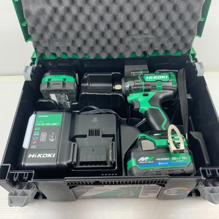  HiKOKI ハイコーキ 電動工具 インパクトレンチ 充電器・充電池2個・ケース付 36v 7302810 WR36DH ブラック×グリーン