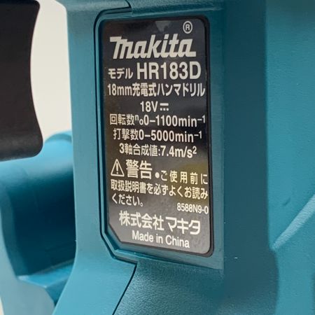  MAKITA マキタ 電動工具 ハンマドリル コードレス式 18v 3592 HR183DZKV グリーン