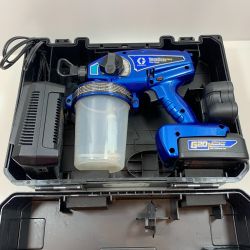κκ GRACO グレコ 電動工具 噴霧器 コードレス式 18v BA02918 トゥルーコート プロエックス ファインフィニッシュ ネイビー Aランク