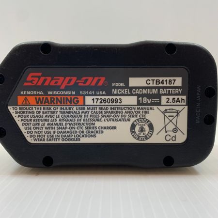  Snap-on スナップオン 電動工具 インパクトレンチ コードレス式 18v 09535240 CTJ4850HO ブラック×レッド