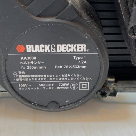  BLACK+DECKER ブラックアンドデッカー 電動工具 ベルトサンダ コード式 100v KA3000 オレンジ