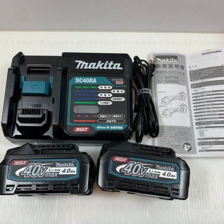  MAKITA マキタ 電動工具 ディスクグラインダー コードレス式 100mm 40v 0003526Y GA019GRMX グリーン