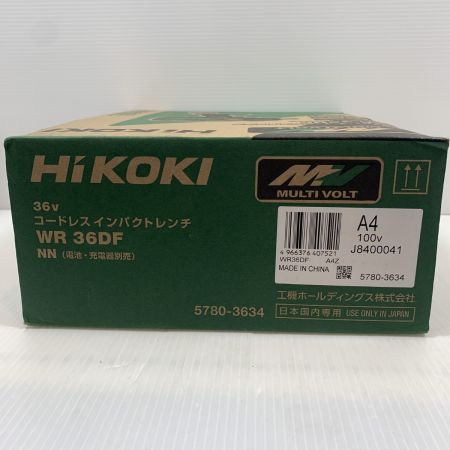  HiKOKI ハイコーキ 電動工具 インパクトレンチ 36v J8400041 WR36DF グリーン×ブラック