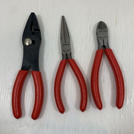  Snap-on スナップオン 工具関連用品 プライヤー・カッターセット 3本セット PL303SOJX レッド