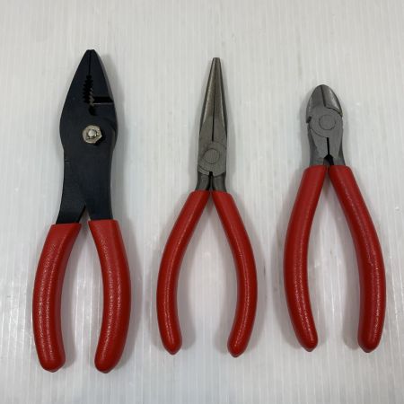  Snap-on スナップオン 工具関連用品 プライヤー・カッターセット 3本セット PL303SOJX レッド