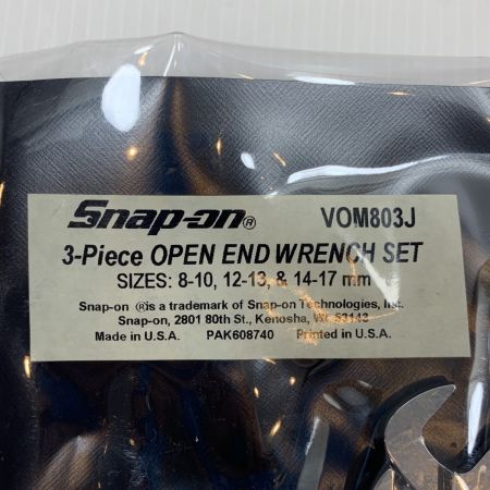  Snap-on スナップオン ハンドツール スパナセット 3本セット VOM803J