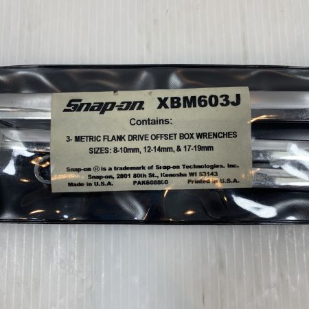  Snap-on スナップオン ハンドツール レンチセット 3本セット XBM603J