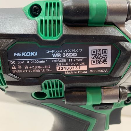  HiKOKI ハイコーキ 電動工具 インパクトレンチ  コードレス式 36v J3400131 WR36DD グリーン