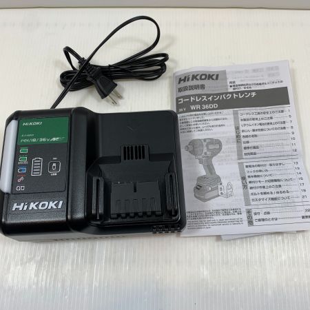  HiKOKI ハイコーキ 電動工具 インパクトレンチ  コードレス式 36v J3400131 WR36DD グリーン
