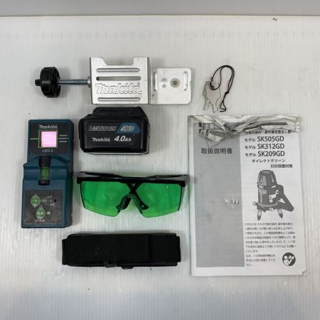  MAKITA マキタ 工具 レーザー墨出し器 充電池・ケース・受光器付 コードレス式 10.8v 05110 グリーンレーザー SK312GD グリーン×ブラック