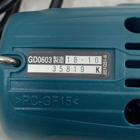  MAKITA マキタ 電動工具 ミニグラインダー コード式 100v 35819K GD0603 グリーン
