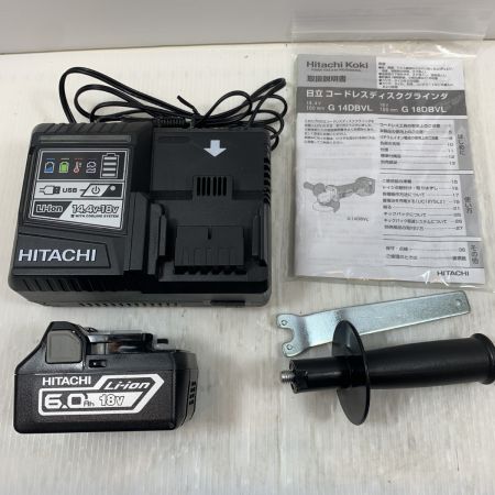  HITACHI 日立 電動工具 ディスクグラインダー コードレス式 100mm 18v J370738 G18DBVL グリーン